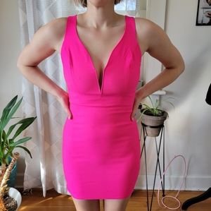 Hot/neon pink Jealous Tomato mini dress